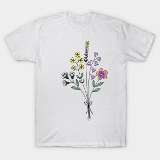 Subtle nonbinary flower bouquet T-Shirt